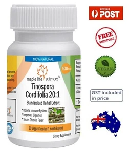 Tinospora Cordifolia (Giloy) Extract Capsules - 500mg - AU Stock - Bild 1 von 2