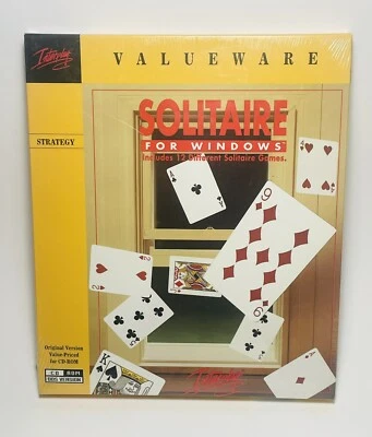 Solitaire  PC Game Vintage Windows DOS Interplay Big Box - Image 1 of 4