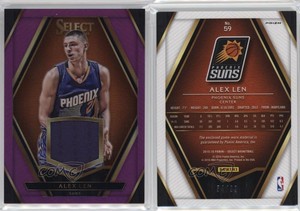 2015-16 Panini Select Swatches Purple Prizm /99 Alex Len #59