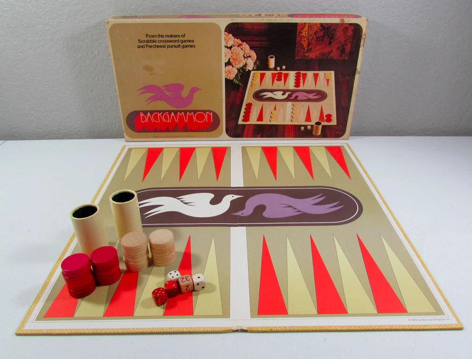Vintage 1975 Backgammon Selchow & Righter S And R Board Game Original Box - Image 1 of 4