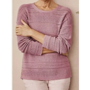 Suéter J. Jill Para Mujer X-Grande Pequeño XLP Tejido Abierto Costero Cómodo Pull Over Top - Imagen 1 de 9
