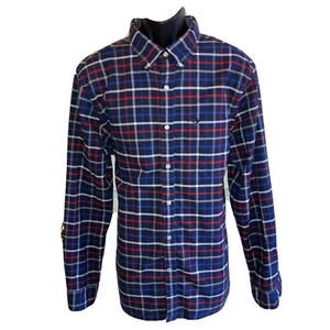 Men’s XLT Red White Blue Plaid Shirt Patriotic Long Sleeve American Outfitters - Picture 1 of 12