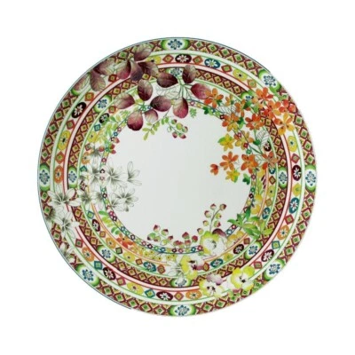 Plato para pasteles Gien 251153 Bagatelle motivos vegetales de loza Foto 1 de 2