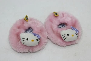 Build A Bear Workshop Pink Hello Kitty Fluffy Slippers Shoes BAB Accessories HTF - Picture 1 of 3