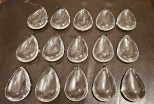 Pottery Barn Clarissa 15 pcs LARGE 2 1/2"”in teardrop Crystal Chandelier - Picture 1 of 6