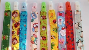 Schnullerkette Schnullerband Nuckelkette Motive Schäfchen, Eulen, Pinguine... - Bild 1 von 13