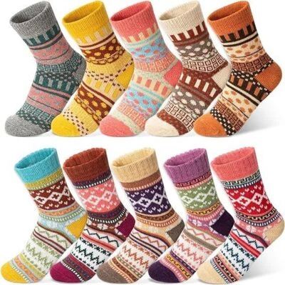 5 pares de calcetines térmicos suaves cálidos bota de lana Merino Lambs para mujer 5-9 Foto 1 de 4