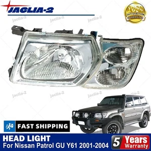 Left For Nissan Patrol GU Y61 2001-2004 Passenger Clear Head Light+Indicator AU - Picture 1 of 3