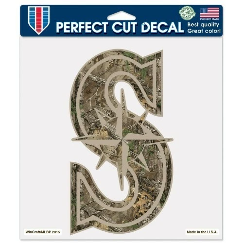 Seattle Mariners CAMO 8x8 Die Cut Decal MLB Baseball Vinyl Auto Window Team Film - Image 1 of 1