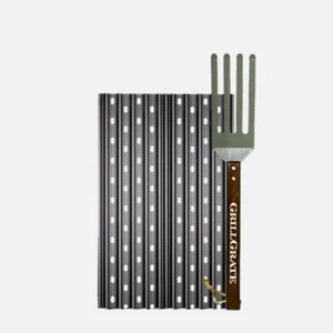 GRILLROST SET MIT 2 PLATTEN + ROSTWERKZEUG - 16,25" - Bild 1 von 3