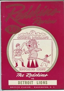 WASHINGTON REDSKINS VS DETROIT LIONS NFL FOOTBALL PROGRAM 11/14/1948-D.C.-vg/fn - Picture 1 of 2