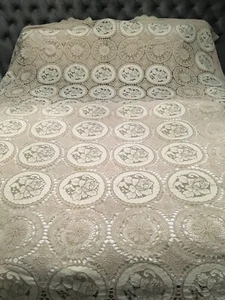 Hand knitting embroidery lace , rug, sofa cover, bedspread 250/280 cm - Picture 1 of 11