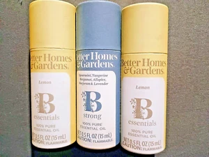 (3) New Better Homes & Gardens Lemon/Spearmint, Tangerine Pure Essential Oil - Picture 1 of 1