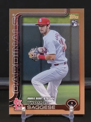 Thomas Saggese 2025 Topps Update #US21 Gold /2025 RC St. Louis Cardinals - Image 1 of 2