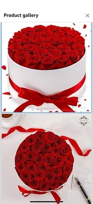 27 Forever Roses in Luxury White Box, Eternal Real Roses Gift for Women, - Image 1 of 4