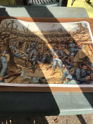 affiche ancienne Scolaire Et Authentique Dès Année 1950/1960 Sur Là Guerre 14/18 - Photo 1/4