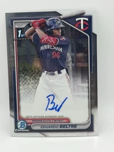 2024 Bowman Chrome Eduardo Beltre CPA-EB 1st Base Prospect Auto Twins - Picture 1 of 2