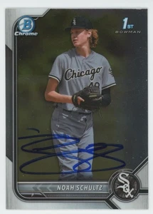 2022 Bowman Draft Chrome Noah Schultz Auto Chicago White Sox #BDC-56 COA 1st - Picture 1 of 2