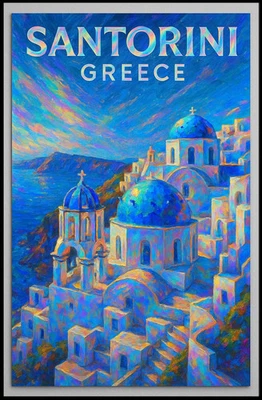 Santorini, Greece Poster - Изображение 1 из 4