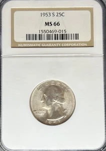 1953-S Washington Quarter MS66 NGC (#PA1550469015) - Picture 1 of 2