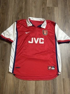 Vintage Nike Arsenal 1998/99 Kanu #25 Home Soccer Jersey Size XL - Picture 1 of 8