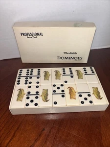 Domino pesce basso vintage Puremco professionale extra spesso simile al marmo made in USA - Foto 1 di 5