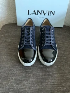 Lanvin DBB1 Entrenadores Gamuza/Puntera Patente Reino Unido 12 - Imagen 1 de 7