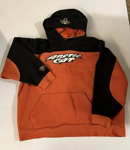 VNTG Arctic Cat Snowmobile Hoodie Mens L Orange /Black Sweatshirt Power Sports - Picture 1 of 11