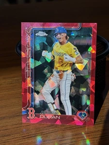 2025 Topps Chrome - Jarren Duran #79 Red Sapphire Refractor 5/5 Red Sox SSP - Bild 1 von 6