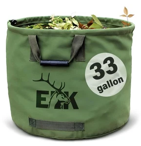 33-Gallon Non Self-Standing Multipurpose Garden Leaf Waste Bag - Durable Canv... - Picture 1 of 9