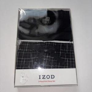 izod Nachtwäsche Baumwolle 2 Stück Strick Schlafset Herren Größe Xl - Bild 1 von 3