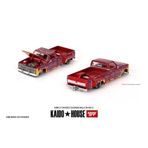 Mini GT Kaido House - 1980 Chevrolet Silverado Dually on Fire V1, red - KHMG127 - Bild 1 von 5