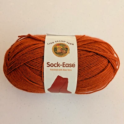 Lion Brand Sock-Ease Yarn Super Fine Orange "Circus Peanut" 75% Wool / 25% Nylon - Image 1 of 3