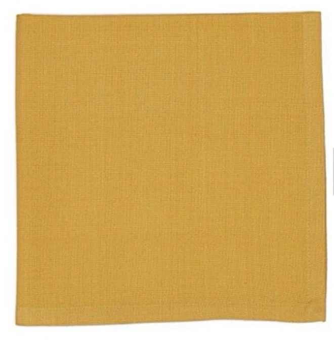 DESIGN IMPORTS Baja Cantina Cotton Southwest Table Linens, Napkin 20 x 20” Maize Yellow