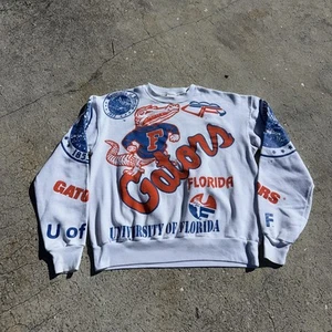 Vintage 1988 Florida Gators AOP Majestic Rundhalsausschnitt Pullover hergestellt in den USA *passt S/M* - Bild 1 von 21