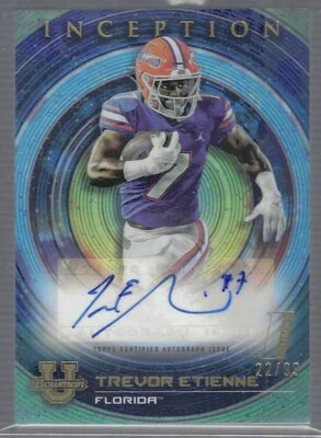 TREVOR ETIENNE 2022 BOWMAN UNIVERSITY INCEPTION BLUE INITIATION AUTO #D 22/99 - Image 1 of 2