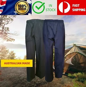 Australian Made Japara Pant Trouser Waterproof Winter Rain Elastic Over Outdoor - Picture 1 of 1