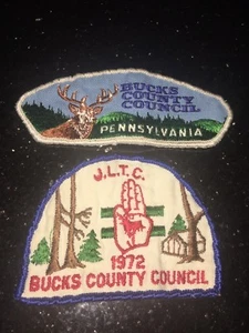 BSA 1972 BUCKS County Council boy scout patch JLTC junior leader training set - Picture 1 of 6