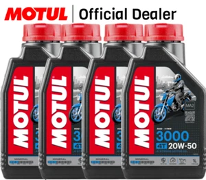 Olio Motore Moto MOTUL 3000 20W50 4T 4 Litri lt - Imagen 1 de 3