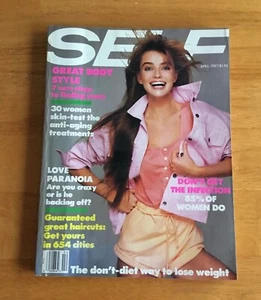Self Magazine April 1987 Paulina Porizkova Cover No Label Newsstand - Foto 1 di 2