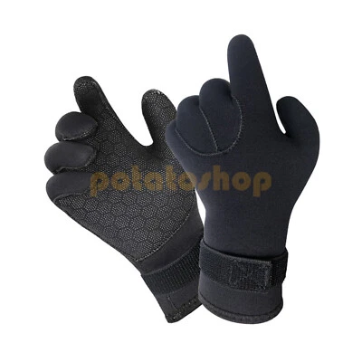 Guantes de neopreno de 5 mm para nadar buceo cálidos guantes de pesca de surf cálidos S-XXL Foto 1 de 4