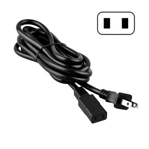 Cable de alimentación de CA cuadrado de 8 pies y 2 clavijas para teclados Korg Roland vintage - Imagen 1 de 3