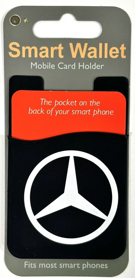 Mercedes-Benz Smart Silicone Mobile Phone Wallet Card Holder 3M Stick iPhone - Image 1 of 4