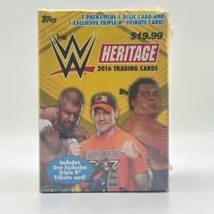 🔥2016 Topps WWE Heritage Wrestling Factory Sealed Blaster Box 7 Packs 1 Relic🔥 - Picture 1 of 3