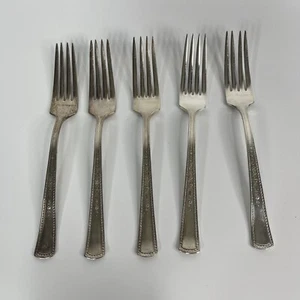 Lot Of 5  R.C. Co. Replacement Flatware Forks Floral Pattern - Picture 1 of 6