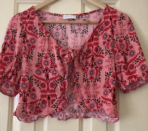 Kookai Cropped lightweight paisley jacket Size 34 - Picture 1 of 8