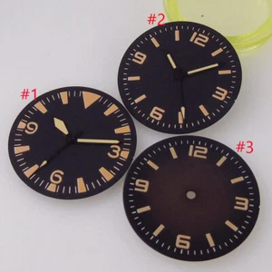 31mm Sterile Black Coffee Dial Fit GMT NH35A NH36A 2824 Automatic Mens Watch - Picture 1 of 14