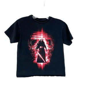 Star Wars Shirt Youth Small Black Short Sleeve Kylo Ren Red Lightsaber Graphic - Picture 1 of 10