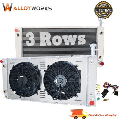 3 Rows Radiator Shroud Fan For 2004-2016 Chevy Express GMC Savana 3500 2500 4500 - Image 1 of 4