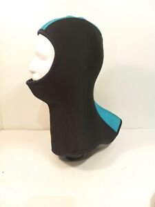 Vintage Body Glove Diving Head Hood Hat Wet Suit Sz M Black & Teal